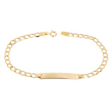 Italian 14k Yellow Gold Engravable Cuban Baby Kids ID Bracelet 5mm 6.5" 2.1grams
