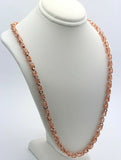 14k Rose Gold Handmade Fashion Link Necklace 20" 5mm 37.6 grams - Rose,20"