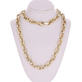14k Yellow Gold Solid Handmade Mariner Link Chain Necklace 20" 9.5mm 87.5 grams - 20"