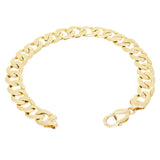 14k Yellow Gold Solid Flat Curb Cuban Link Chain Bracelet 7" 10.3mm 26.3 grams - 7" 26.3 grams
