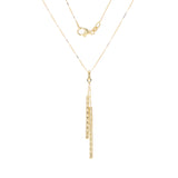 Italian 14k Yellow Gold Diamond-Cut Tube Gold Bar Necklace 18" 1.7 grams