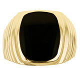 Men's 14k Yellow Gold Square Black Onyx Ring Size 9.5 - Ring Size 9.5