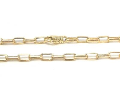 14k Yellow Gold Handmade Fashion Link Bracelet 8