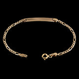 Italian 14k Yellow Gold Figaro Baby ID Bracelet Engravable 5.5" 4mm 1.7 grams