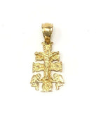 14k Yellow Gold Angels Caravaca Crucifix Cross Charm Pendant 1.1 grams