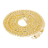 Italian 14k Two Tone Solid Prism Cut Franco Chain Necklace 3mm 20" 29.3grams - 20" 29.3 grams