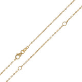Italian 14k Yellow Gold Rolo Chain Necklace Adjustable 16-20" 1.35mm 2.6 grams - 2.6 grams