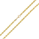 10k Yellow Gold Solid Diamond Cut Rope Chain Necklace 5mm 20" 31.4 grams - 20" 31.4 grams
