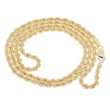 14k Yellow Gold Solid Diamond Cut Rope Chain Necklace 18" 3.5mm 18 grams - 18" 18 grams
