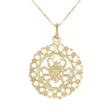 14k Yellow Gold Zodiac Sign Cancer Pendant Necklace 18" - Cancer,Yellow