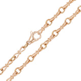 14k Rose Gold Solid Handmade Bow Fashion Link Chain Necklace 24" 3.5mm 25.6grams - Rose,24" 25.6 grams