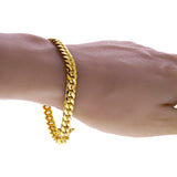 Italian 10k Yellow Gold Hollow Miami Cuban Chain Bracelet 8" 6.8mm 11.3 grams - 8" 11.3 grams