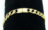 10k Yellow Gold Cuban Nugget Bracelet Link 7.5" 6.5mm 11 grams