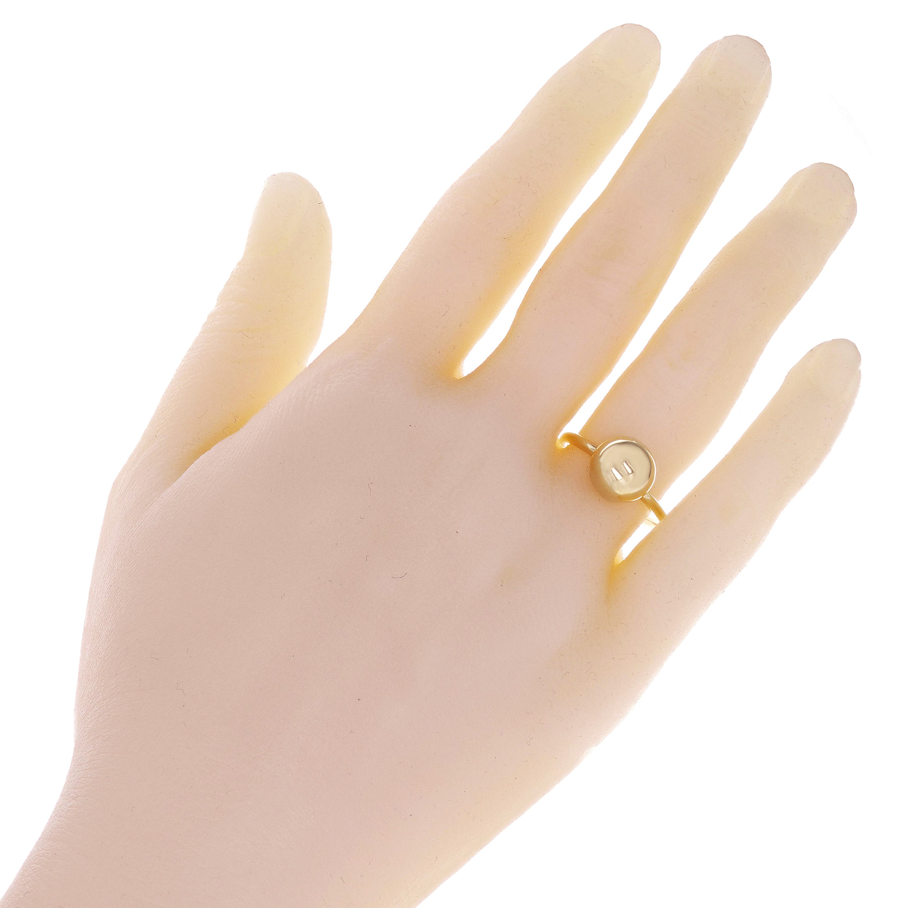 14k Yellow Gold Solid Round Ball Stackable Ring 10.4mm Size 8.5 - 9.3 grams
