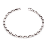 14k White Gold Handmade Fashion Link Bracelet 7" 4.3mm 14.3 grams - White,7"