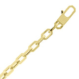 Italian 14k Yellow Gold Oval Beveled Link Chain Bracelet 8" 6mm 9.1 grams