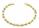 14k Yellow Gold Handmade Fashion Link Bracelet 8.5" 6mm 33 grams