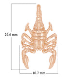 14k Rose Gold Solid Detailed Scorpion Pendant Insect Charm 1.2" 5.7 grams - Rose