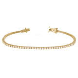 14k Yellow Gold 2.52ctw Diamond Tennis Bracelet 7" 2.4mm 6.5 grams