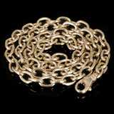 14k Yellow Gold Solid Handmade Oval Link Chain Necklace 20" 6.9mm 50 grams - 20"