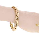 Italian 14k Yellow Gold Hollow Cuban Curb Link Bracelet 8" 9.7mm 25 grams