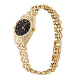 Women's 10k Yellow Gold Watch Link Geneve Diamond Wrist Watch 6-8"