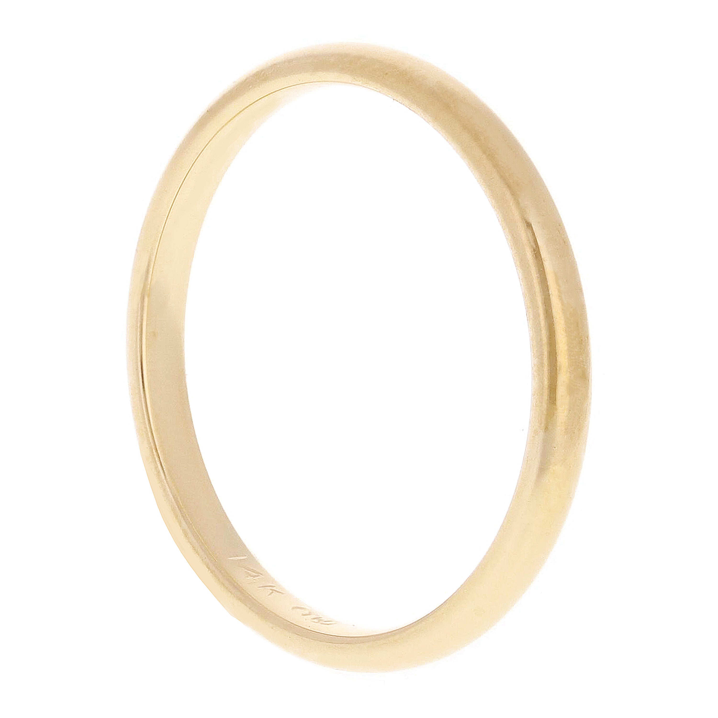 14k Yellow Gold Comfort Fit Plain Wedding Band Ring 2mm Size 13 - Yellow,2mm Ring Size 13