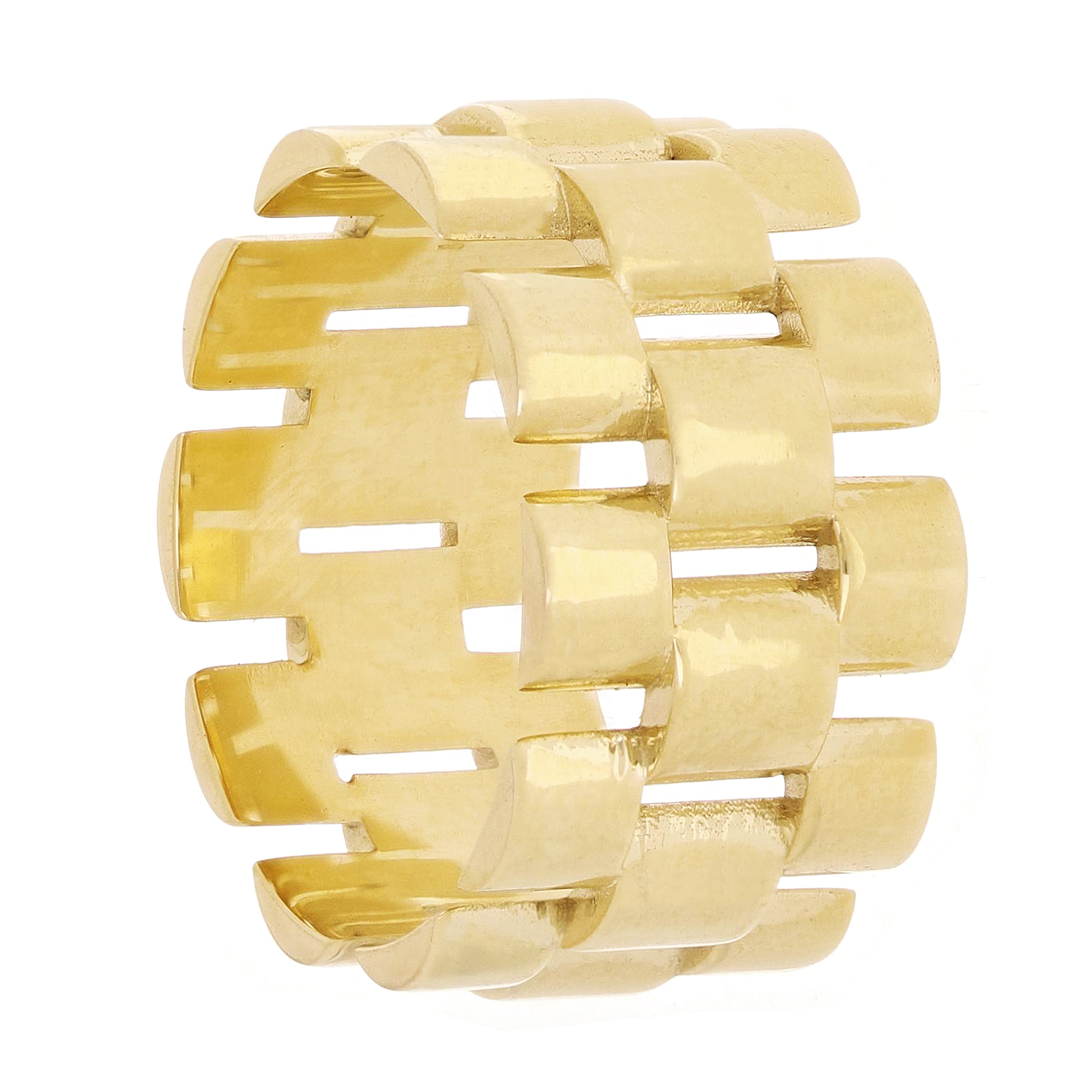 14k Yellow Gold Watch Link Ring Size 10.5 - 12.8mm 10.7 grams