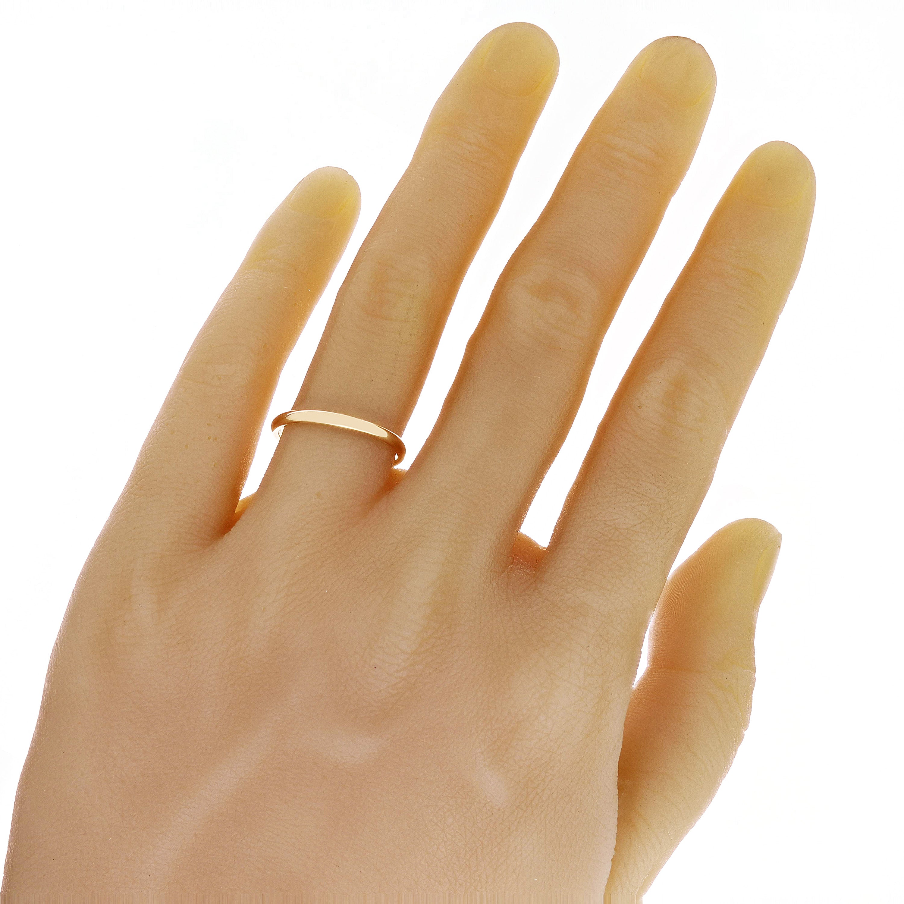 14k Yellow Gold Comfort Fit Plain Wedding Band Ring 2mm Size 13 - Yellow,2mm Ring Size 13