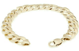 10k Yellow Gold Flat Cuban Curb Link Chain Bracelet 7" 9mm 13.2 grams - Yellow,7"