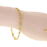 Italian 14k Yellow Gold Fancy 3D Hollow Puff Gucci Link Bracelet 8" 6.3mm 6.3g - 8" 6.3mm