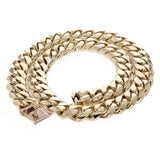 10k Yellow Gold Heavy Solid Miami Cuban Link Chain Necklace 20" 15mm 260 grams - 20" 260 grams
