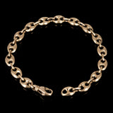10k Yellow Gold Solid Gucci Mariner Link Chain Bracelet 7" 8.8mm 24 grams - 7"