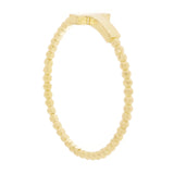 14k Yellow Gold Side Cross Ring Beaded Band Size 8.25 5.9mm 1.3 grams