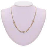 Italian 14k Yellow Gold U-Link Double Rolo Chain Necklace 18" 8.6 grams