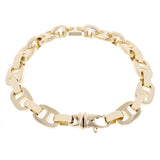 10k Yellow Gold Solid Handmade Mariner Link Chain Bracelet 8.5" 9.5mm 33.5 grams - Yellow,8.5"