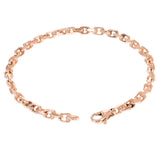 10k Rose Gold Solid Anchor Link Chain Bracelet 7" 4.5mm 11.5 grams - Rose,7"