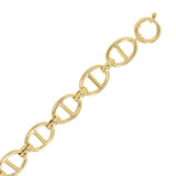 Italian 14k Yellow Gold Big Oval Mariner Link Bracelet 8" 13.5mm 11.5 grams