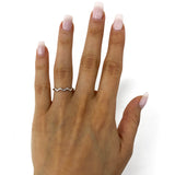 14k White Gold Stackable Wave  Ring 1.3 grams Size 6.75 - White