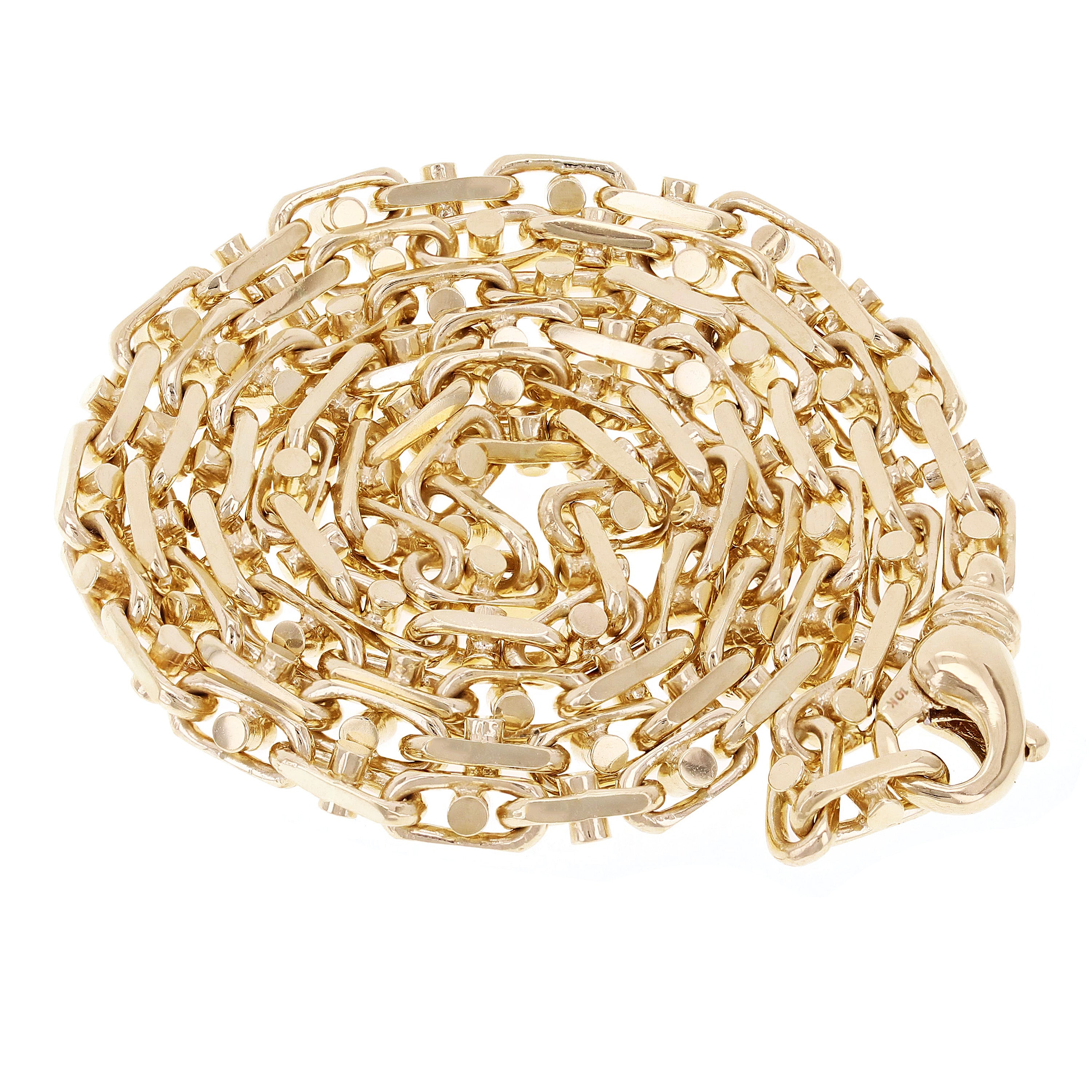10k Yellow Gold Solid Handmade Link Chain Necklace 20" 5mm 35.3 grams - 20"