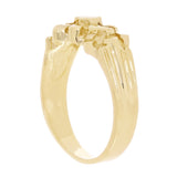 10k Yellow Gold Solid Chunky Nugget Ring Band Size 7.5- 9.4mm 4 grams - Ring Size 7.5 4 grams