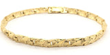 10k Yellow Gold Solid Nugget Bracelet 7"- 7.5" 4.75mm 8.5 grams - 7.5"