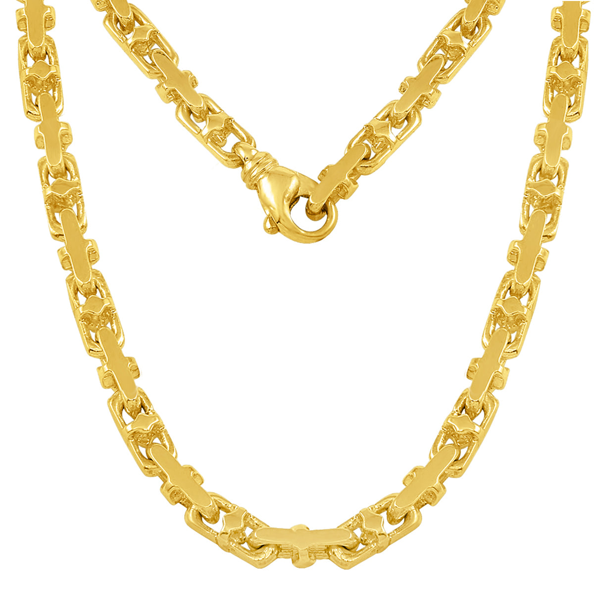 14k Yellow Gold Solid Handmade Fashion Link Chain Necklace 20" 5.5mm 73 grams - 20" 72.9 grams
