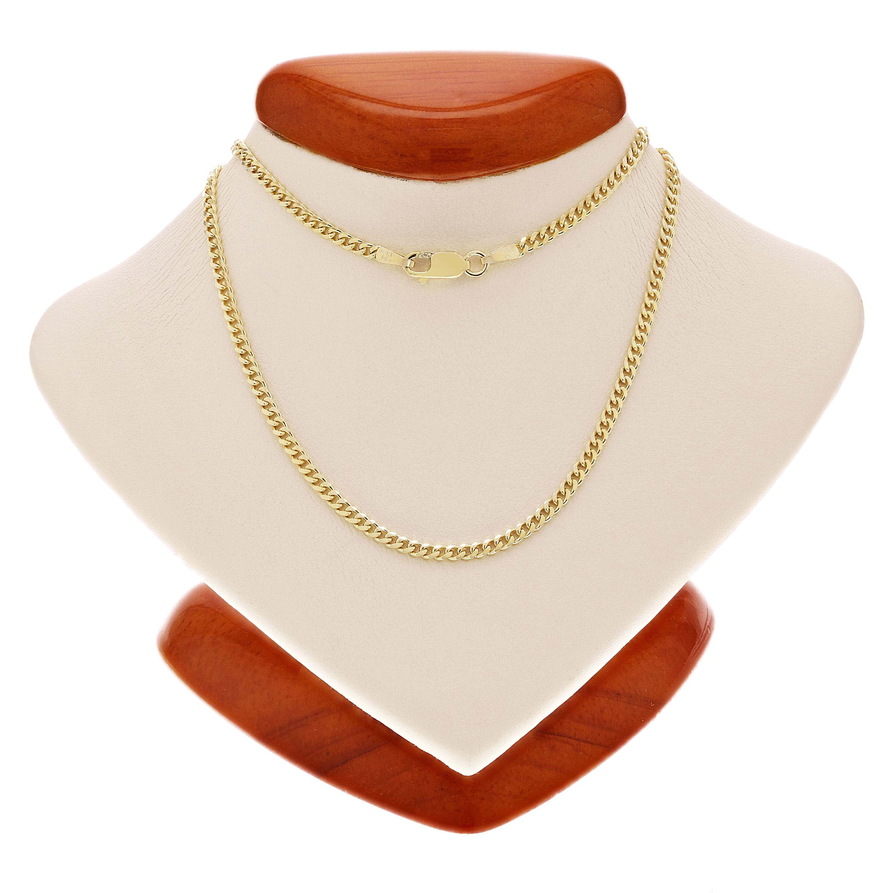 Italian 14k Yellow Gold Miami Cuban Chain Necklace 20" 2mm 6.2 grams - 20"