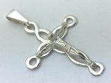 925 Sterling Silver Christian Jesus Christ Catholic Crucifix Cross Pendant