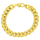 Italian 14k Yellow Gold Hollow Miami Cuban Chain Bracelet 8.5" 11.3mm 29.9 grams - 8.5" 29.9 grams