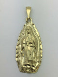 10k Yellow Gold Virgin Mary Lady of Guadalupe Pendant Religious Charm 7 grams