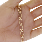 Italian 14k Yellow Gold Oval Links Necklace, Bracelet & Earrings Set 13.8 grams