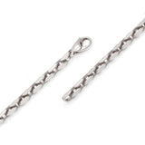 14k White Gold Handmade Fashion Link Bracelet 8.5" 4.35mm 15.3 grams - White,8.5"