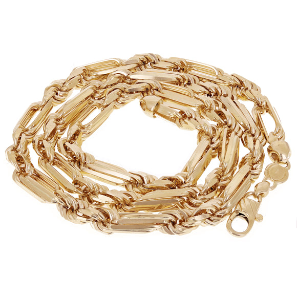 Italian 14k Yellow Gold Solid Milano Rope Chain Necklace 26